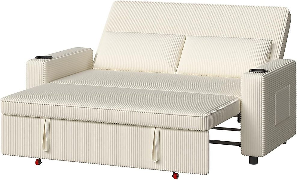 GUNJI Sofa Mit Bettfunktion, mit ausziehbarer günstig online kaufen