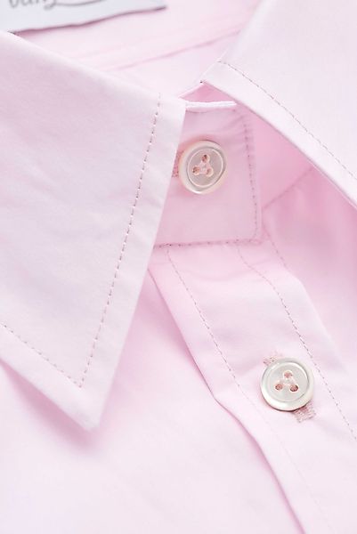 Moderne Bluse aus Baumwolle Slim Fit Rosa günstig online kaufen