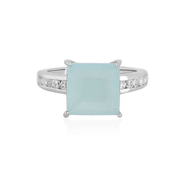 Cavill Silberring Paraiba-Opal Silberring 3,11 ct Zirkone 0,48 ct, platinis günstig online kaufen