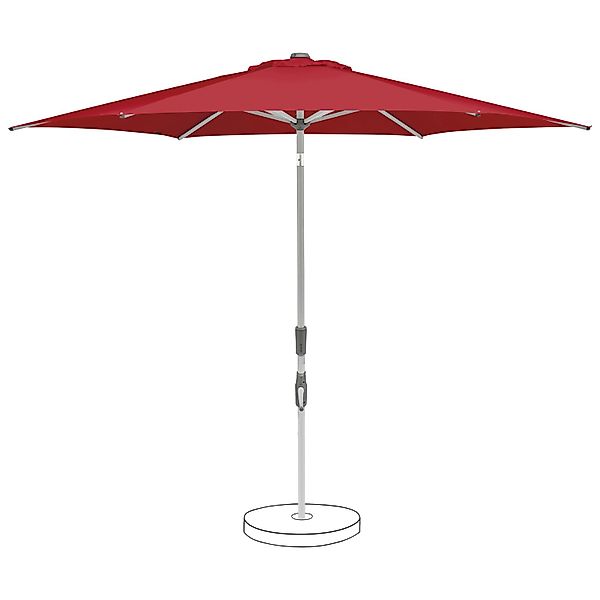 Suncomfort by Glatz Marktschirm Rot Mit Weinrot mit Dreh- & Neigungsfunktio günstig online kaufen
