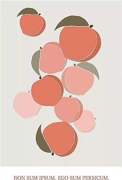 Komar Wandbild "Cultivated Peaches", (1 St.), Deutsches Premium-Poster Foto günstig online kaufen