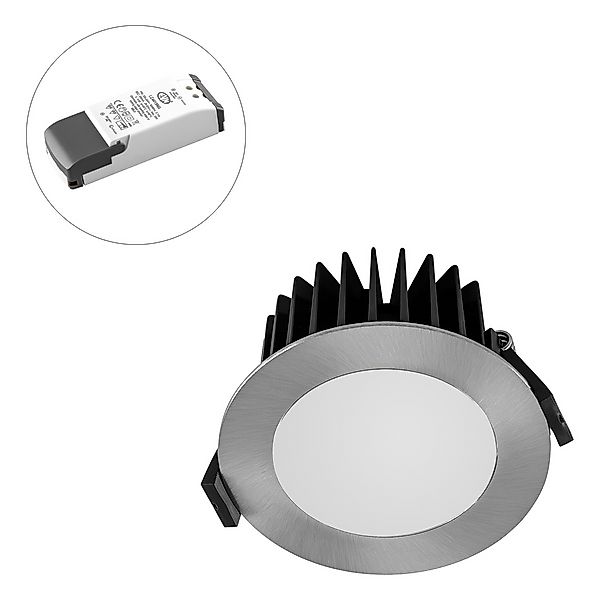 EVN Lichttechnik LED-Deckeneinbauleuchte 3000K 350mA IP44 L44101302 chr/sat günstig online kaufen