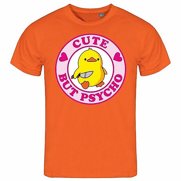 deinshirt Print-Shirt Herren T-Shirt Cute but Psycho Funshirt mit Motiv günstig online kaufen