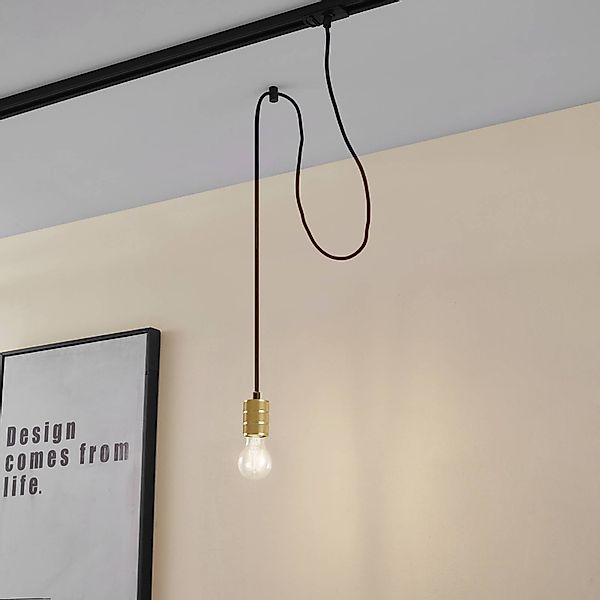 Lindby Pendellampe Linaro, Ø 4,6 cm, gold, 1-Phasen, E27 günstig online kaufen