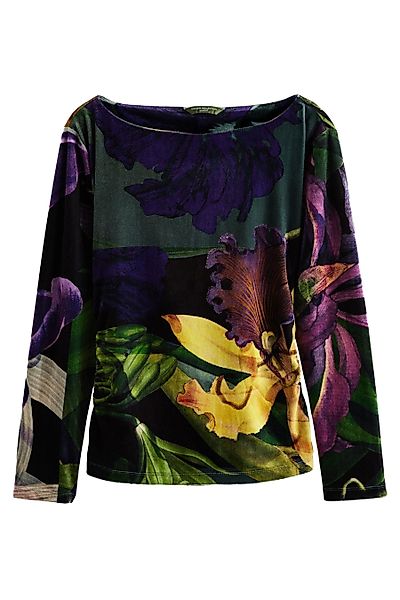 Next Langarmshirt Kew Collection langärmeliges Samtoberteil günstig online kaufen