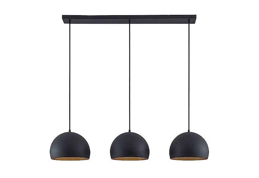 Lindby Hängeleuchte Tarjei, Metall, Schwarz IP20, 3 x 60 W günstig online kaufen