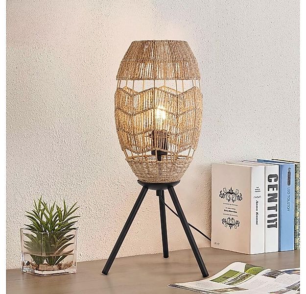 HOME DELUXE Schreibtischlampe Leuchte aus Jute KIKO - 27 x 24 x 60 cm, Lamp günstig online kaufen