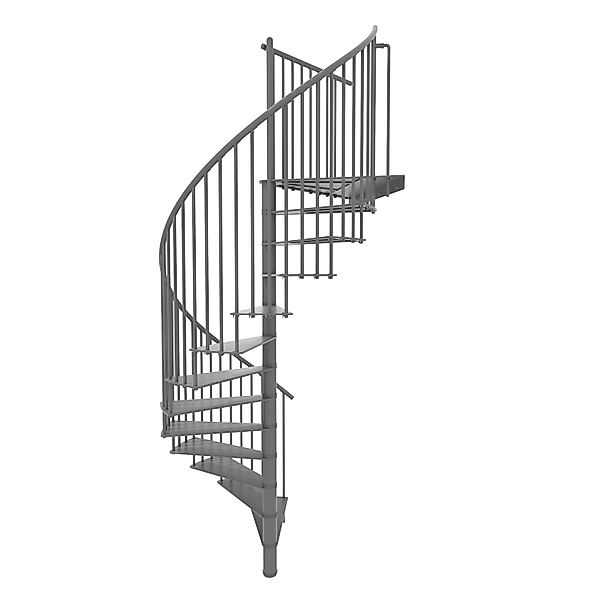 Minka Spindeltreppe Portofino Grau 160 cm Raumhöhe bis 300 cm günstig online kaufen
