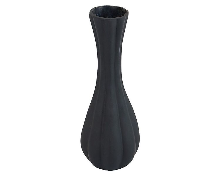 Viana Tischvase Vase Schwarz Glasvase Rillen Blumenvase Dekoration Ø6cm H18 günstig online kaufen