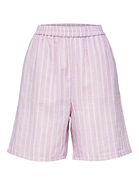 SELECTED Gestreifte Shorts Damen Violett günstig online kaufen