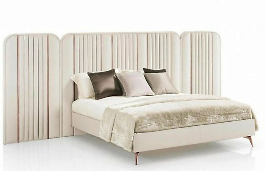 JVmoebel Bett Kingsize Bett Doppelbett Schlafzimmer Möbel Großes Kopfteil ( günstig online kaufen