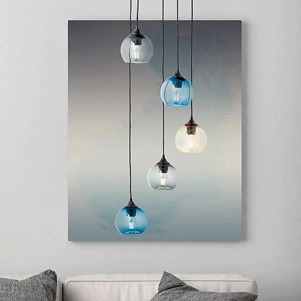 Brilliant Pendelleuchte bunt Glas Metall B/H/T/D: ca. 50x150x50x50 cm 5.0 B günstig online kaufen