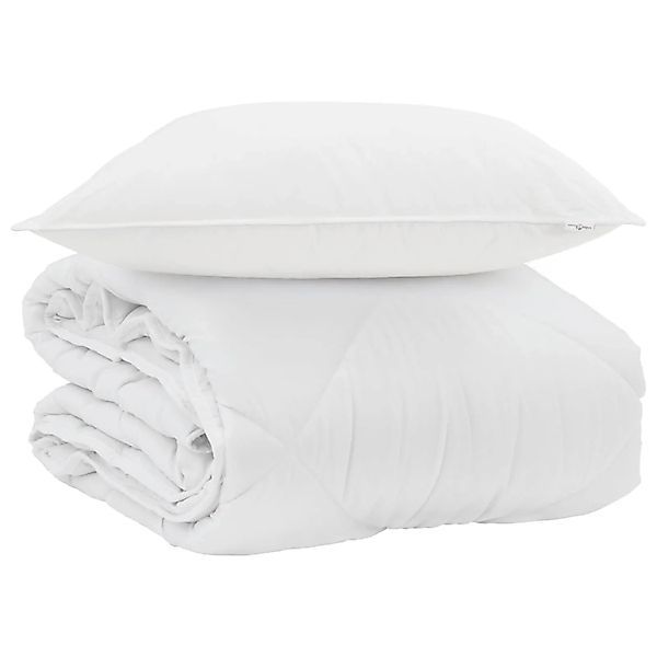 vidaXL Sommerdecke mit Kissen 2-Tlg Weiß Mikrofaser 3376415 günstig online kaufen