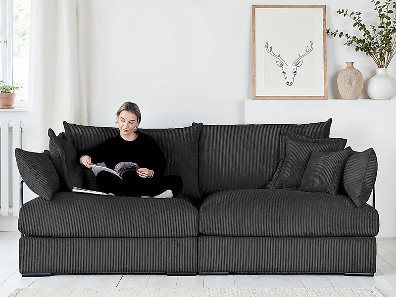 Home affaire Big-Sofa "Casa, Breite 190 cm" Mega-Sofa, in Cord oder Chenill günstig online kaufen