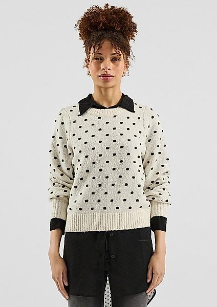 QS Longpullover Strickpullover Pullover mit Punkten günstig online kaufen