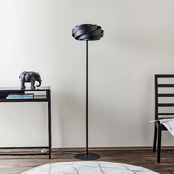 Stehleuchte Vento, schwarz, Metall, E27, Ø 40 cm günstig online kaufen