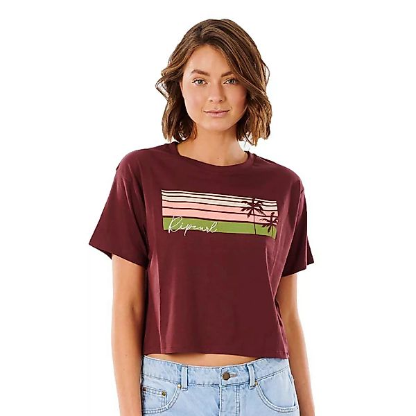 Rip Curl Tallows Crop Kurzärmeliges T-shirt M Maroon günstig online kaufen