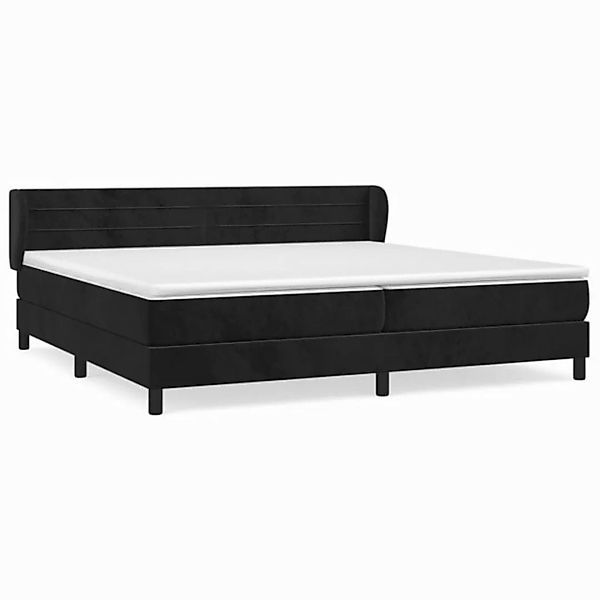 furnicato Bett Boxspringbett mit Matratze Schwarz 200x200 cm Samt (1-tlg) günstig online kaufen