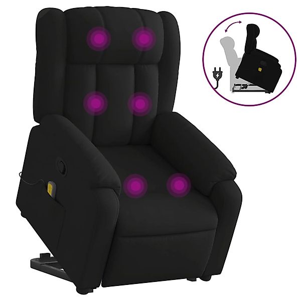 vidaXL Sessel Massagesessel mit Aufstehhilfe Schwarz günstig online kaufen