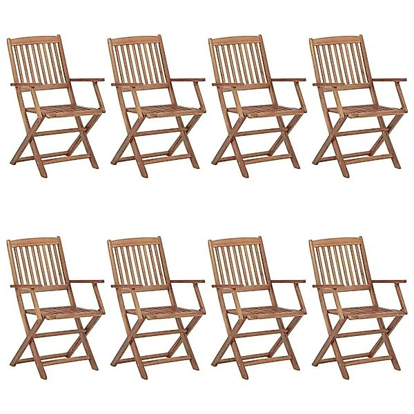 vidaXL Klappbare Gartenstühle 8 Stk Massivholz Akazie 3074937 günstig online kaufen