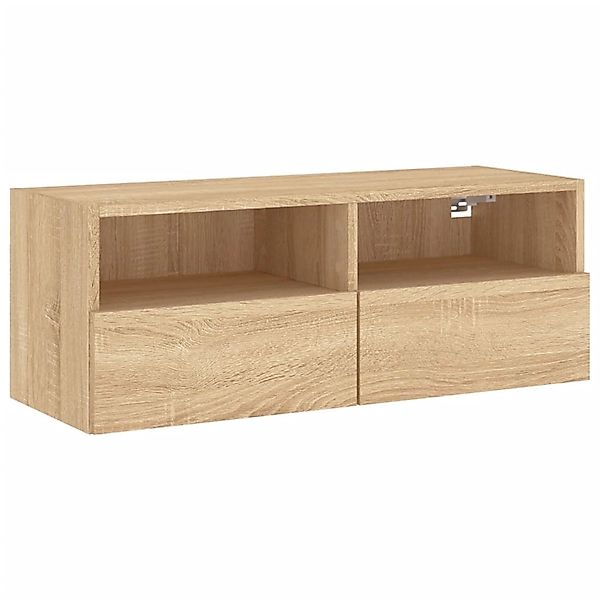 vidaXL TV-Wandschrank Sonoma-Eiche 80x30x30 cm Holzwerkstoff 836872 günstig online kaufen