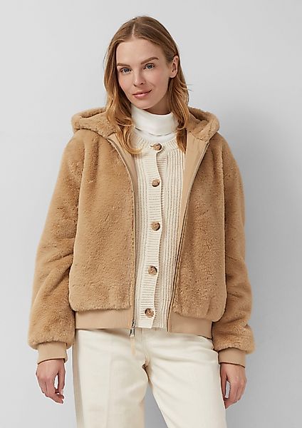 s.Oliver Funktionsjacke Wendbare Kunstfelljacke mit Kapuze günstig online kaufen