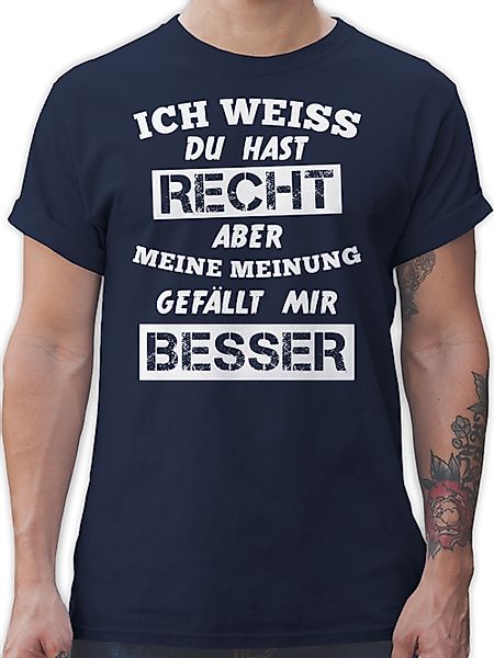 Shirtracer T-Shirt Meine Meinung Besserwisser Sprüche günstig online kaufen