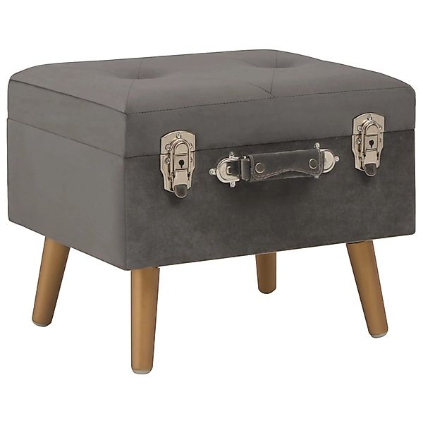vidaXL Hocker mit Stauraum 3 Stk. Grau Samt günstig online kaufen