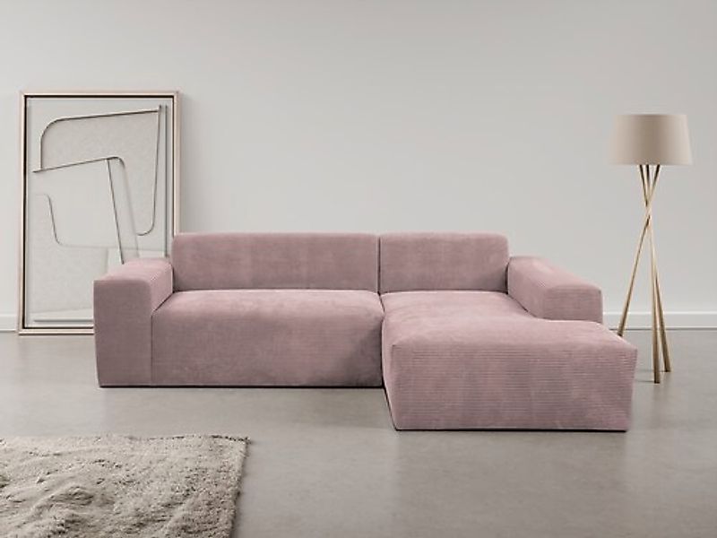 WERK2 Ecksofa »Zeus-L modern & zeitlos, Breite 253 cm, bequemes Sofa« Curvy günstig online kaufen