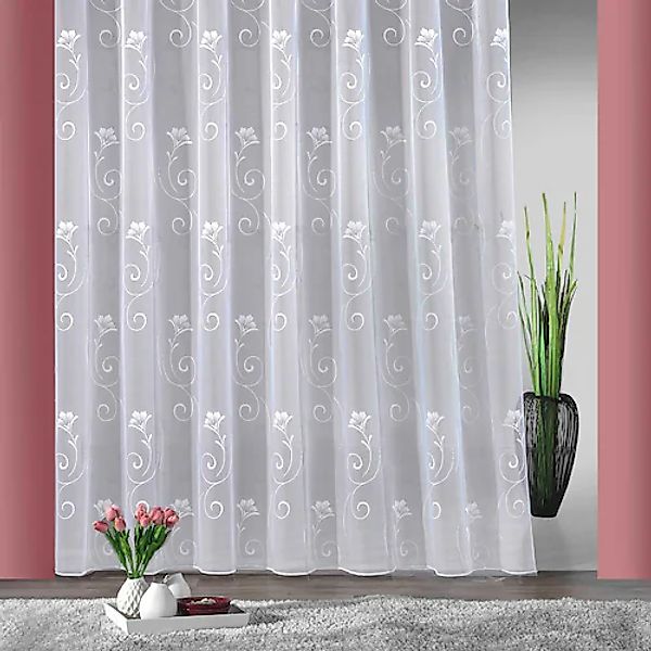 Weckbrodt Gardine »Lilly«, (1 St.), Jacquard, strukturiert, Allover,Motiv,f günstig online kaufen