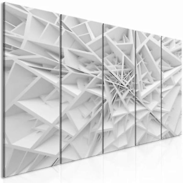 artgeist Wandbild Complicated Geometry (5 Parts) Narrow grau Gr. 200 x 80 günstig online kaufen