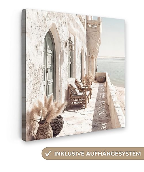 OneMillionCanvasses® Leinwandbild Terrasse - Stühle - günstig online kaufen