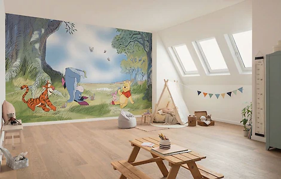 Komar Vlies Fototapete Disney Winnie The Pooh Friendly Day Bunt günstig online kaufen