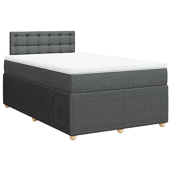 vidaXL Boxspringbett mit Matratze Dunkelgrau 120x190 cm Stoff 3287410 günstig online kaufen