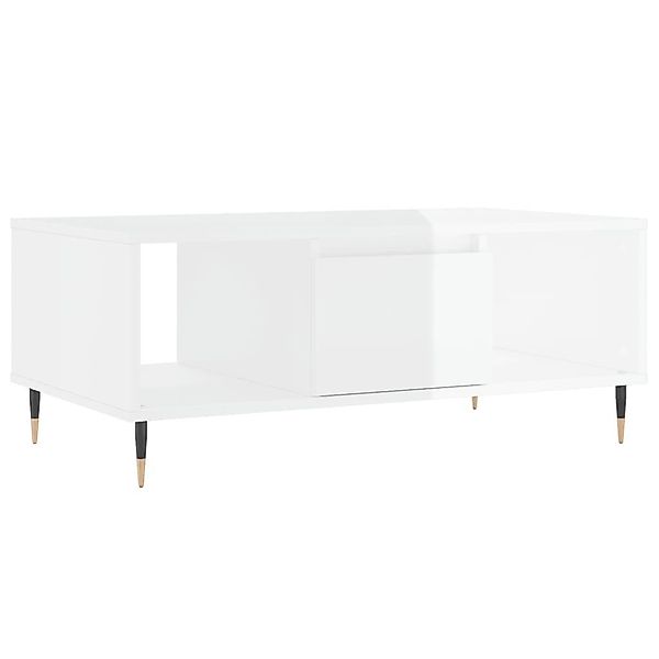 vidaXL Couchtisch Couchtisch Hochglanz-Weiß 90x50x36,5 cm günstig online kaufen