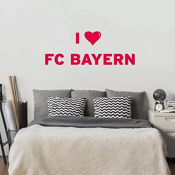 Wall-Art Wandtattoo »I LOVE FC BAYERN«, (1 St.), selbstklebend, entfernbar günstig online kaufen