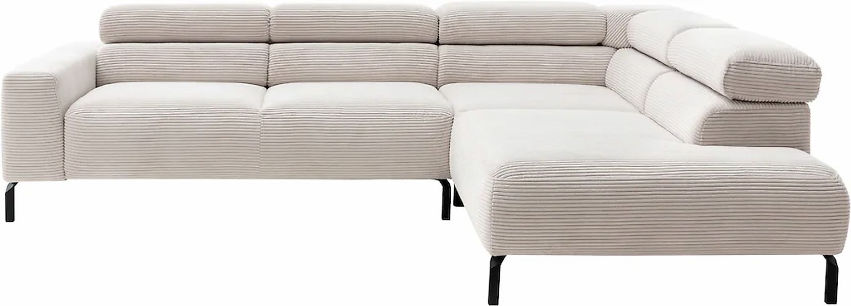 Places of Style Ecksofa »Antonelli, L-Form, inkl. Kopfteilverstellung, Brei günstig online kaufen