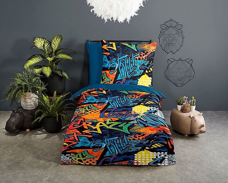 PURE luxury collection Kinderbettwäsche "Jeff" 2 Stk. tlg. Mikrofaser, 135x günstig online kaufen