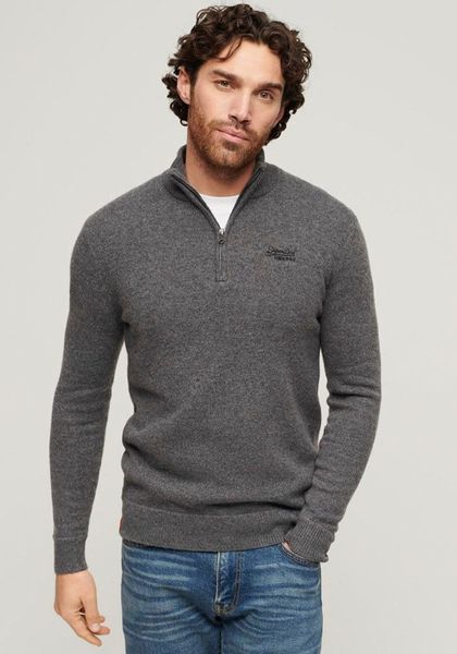 Superdry Strickpullover ESSENTIAL EMB KNIT HALF günstig online kaufen