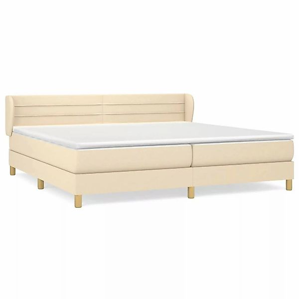 vidaXL Boxspringbett mit Matratze Creme 200x200 cm Stoff1372165 günstig online kaufen