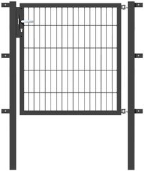 Metallzaun Einzeltor für Doppelstabmatte Anthrazit z. Einbeton. 100 cm x 20 günstig online kaufen