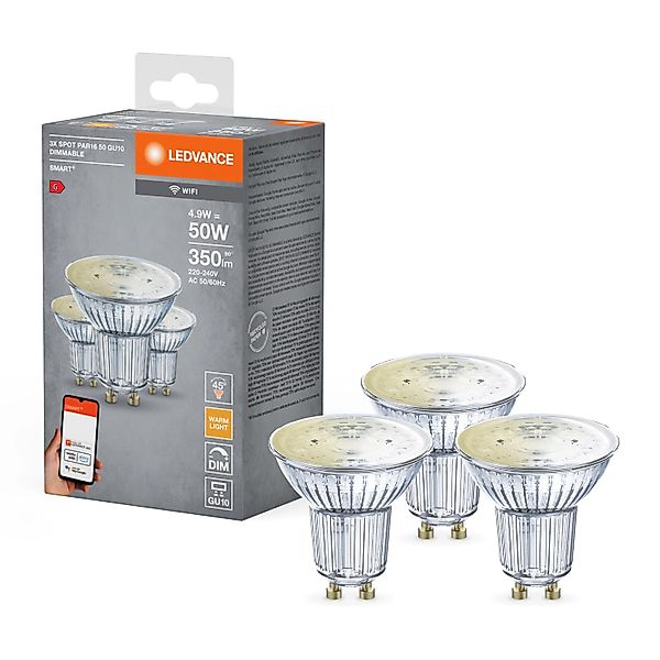 LEDVANCE SMART+ WiFi SPOT GU10 Dimmable 50 45 ° 4.9 W/2700 K GU10 - 4058075 günstig online kaufen