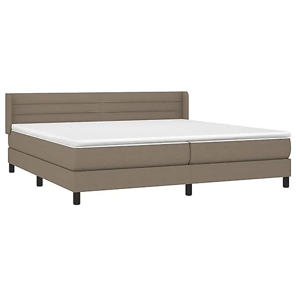 vidaXL Boxspringbett mit Matratze Taupe 200x200 cm Stoff 3129821 günstig online kaufen