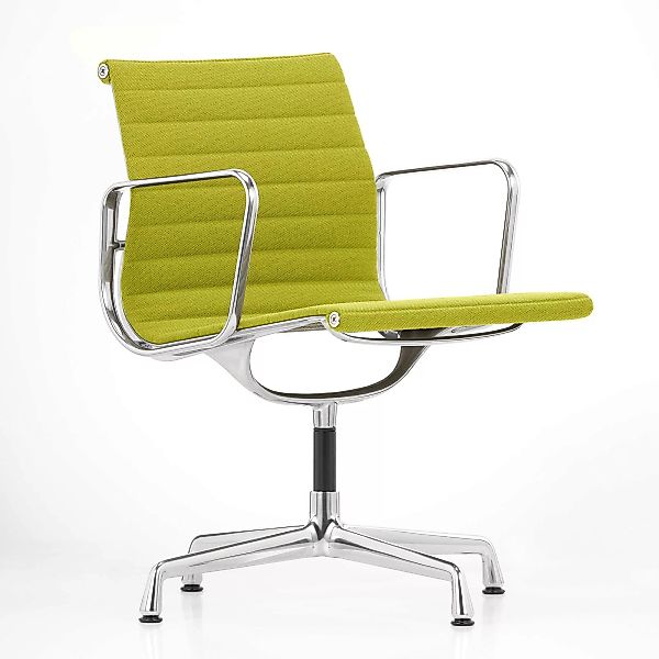Vitra - EA 104 Aluminium Chair Armlehnstuhl - gelb/lindgrün/Sitzfläche Stof günstig online kaufen