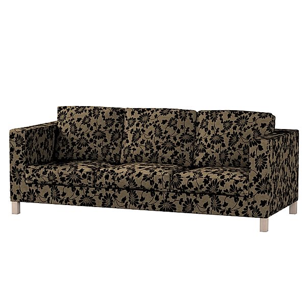 Bezug für Karlanda 3-Sitzer Sofa nicht ausklappbar, kurz, beige-schwarz, Be günstig online kaufen