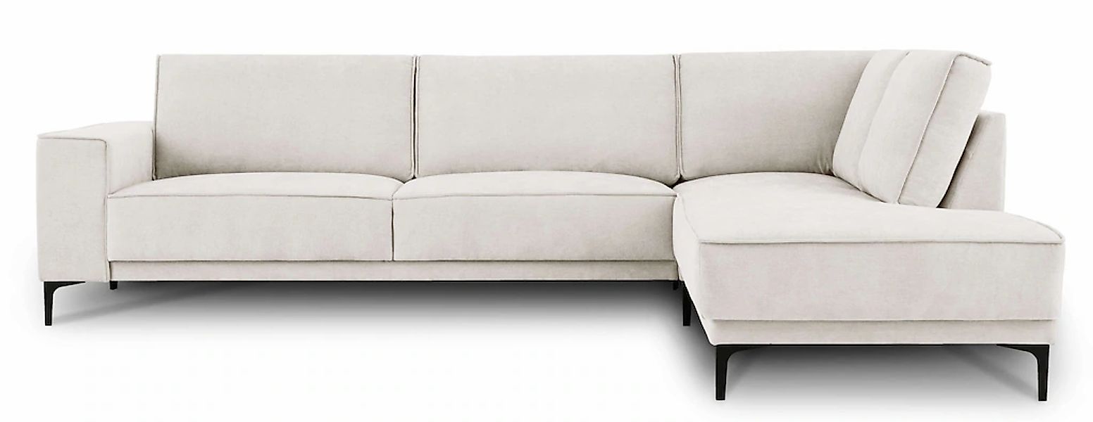 PLACES OF STYLE Ecksofa »Polsterecke Oland, Struktur, Flachgewebe, Luxus-Mi günstig online kaufen