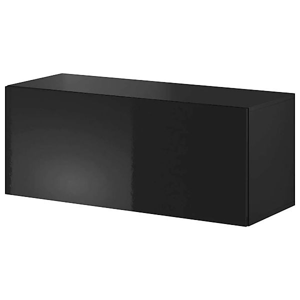 TV-Lowboard VIVIEN schwarz schwarz glanz B/H/T: ca. 100x40x38 cm günstig online kaufen
