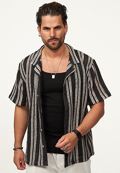 SOULSTAR Kurzarmhemd im Vintage Summer-Look Herren Kurzarm Strick Polo-Hemd günstig online kaufen