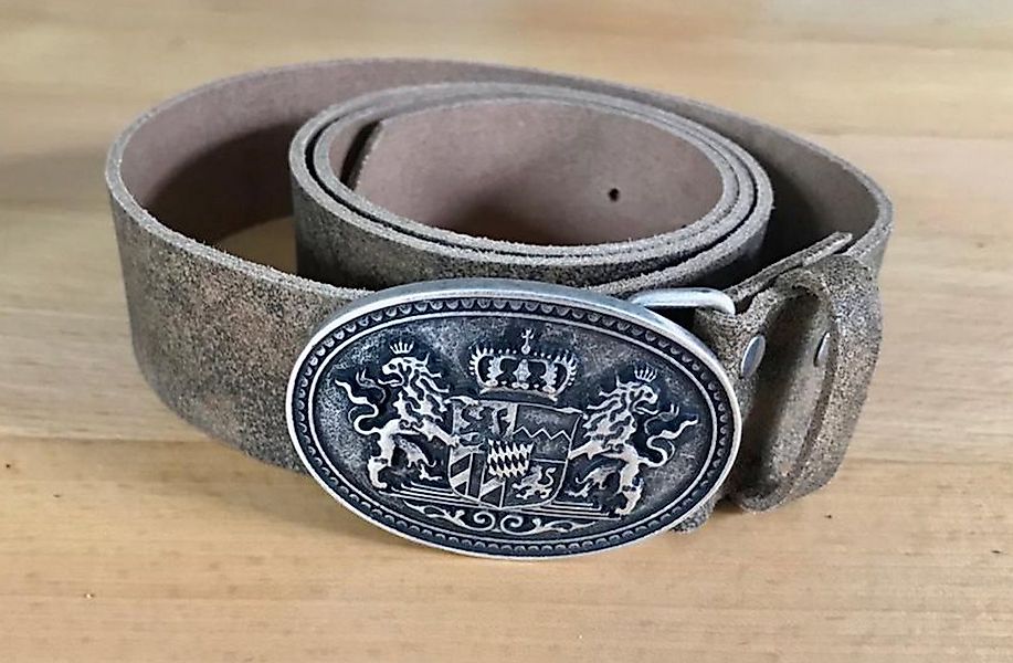 Pezzo D'oro Ledergürtel Trachtengürtel, Bayernschließe, braun-oliv,made in günstig online kaufen