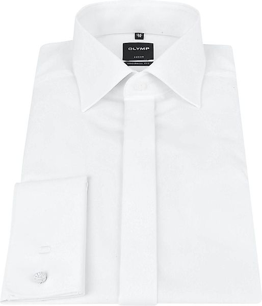 OLYMP Level Five Hemd Weiß Extra Lange Ärmel Doppelmanschette - Größe 38 günstig online kaufen